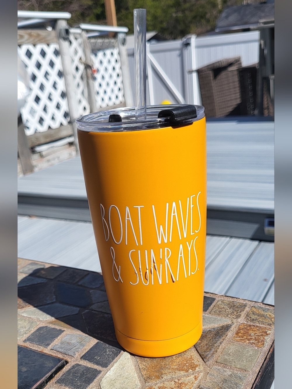 Rae Dunn Boating Insulated 17 oz. Stainless Steel Travel Tumbler